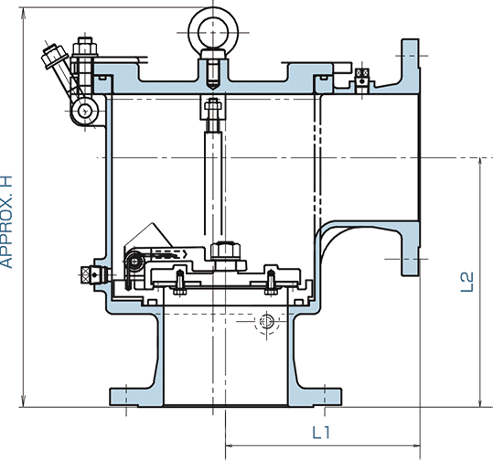 ECO FOOT（地上型フートバルブ）図面125A〜250A