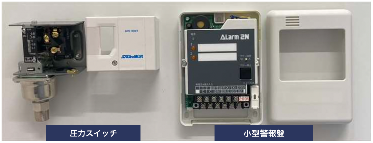 圧力スイッチ、小型警報盤